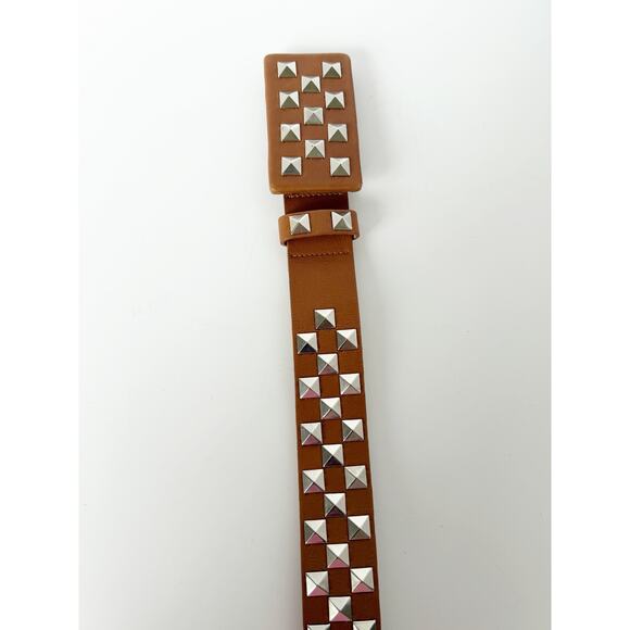 Streets Ahead Studded Leather B Roger Belt Brown Silver Studs Medium Rare main image 8